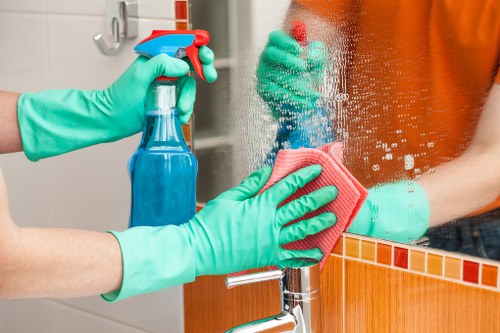 Customer raising a service concern during a carpet cleaning review